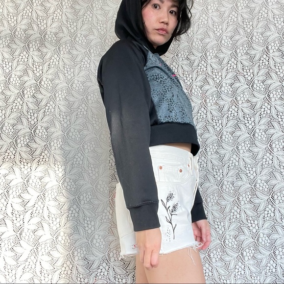 Nike Black/Pink Sweatshirt Hoodie Reworked, Size Small, new chic streetwear - Picture 4 of 5